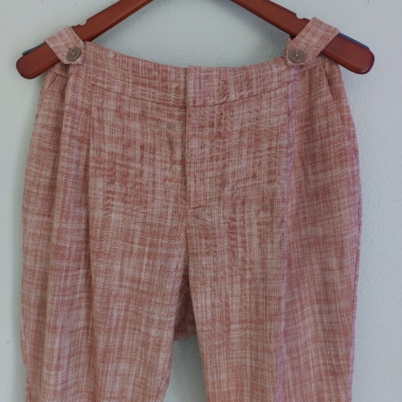 NWT Christopher Banks 16 Trousers Spiced Coral Yarn Dye Classic Pants New - Picture 4 of 9